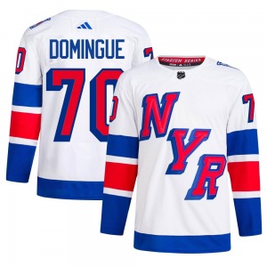 Louis Domingue New York Rangers Adidas Authentic 2024 Stadium Series Primegreen Jersey (White)