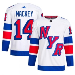 Connor Mackey New York Rangers Adidas Authentic 2024 Stadium Series Primegreen Jersey (White)