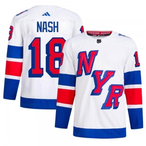 Riley Nash New York Rangers Adidas Authentic 2024 Stadium Series Primegreen Jersey (White)