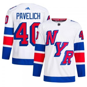 Mark Pavelich New York Rangers Adidas Authentic 2024 Stadium Series Primegreen Jersey (White)