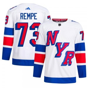 Matt Rempe New York Rangers Adidas Authentic 2024 Stadium Series Primegreen Jersey (White)