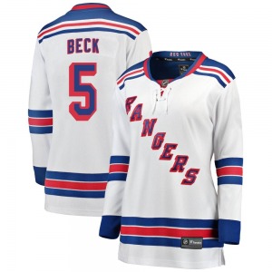 Barry Beck New York Rangers Fanatics Branded Women's Breakaway Away Jersey (White)