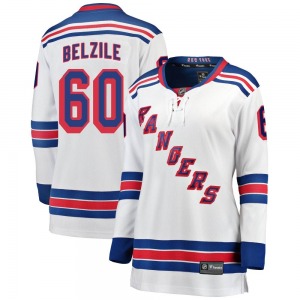 Alex Belzile New York Rangers Fanatics Branded Women's Breakaway Away Jersey (White)