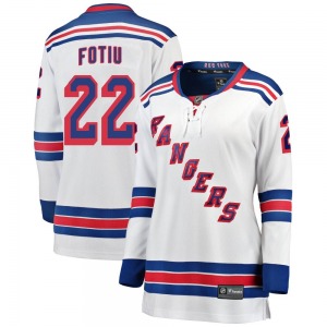 Nick Fotiu New York Rangers Fanatics Branded Women's Breakaway Away Jersey (White)