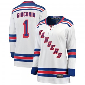 Eddie Giacomin New York Rangers Fanatics Branded Women's Breakaway Away Jersey (White)