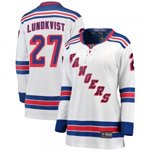 Nils Lundkvist New York Rangers Fanatics Branded Women's Breakaway Away Jersey (White)
