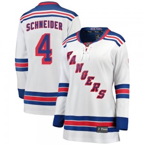Braden Schneider New York Rangers Fanatics Branded Women's Breakaway Away Jersey (White)