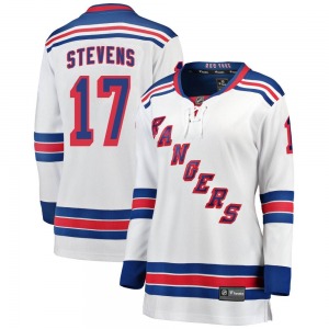 Kevin Stevens New York Rangers Fanatics Branded Women's Breakaway Away Jersey (White)
