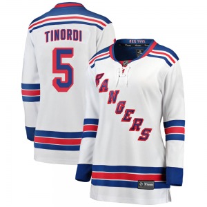Jarred Tinordi New York Rangers Fanatics Branded Women's Breakaway Away Jersey (White)