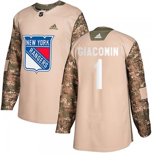 Eddie Giacomin New York Rangers Adidas Youth Authentic Veterans Day Practice Jersey (Camo)