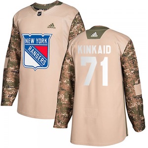 Keith Kinkaid New York Rangers Adidas Youth Authentic Veterans Day Practice Jersey (Camo)