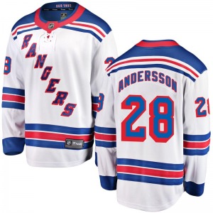 Lias Andersson New York Rangers Fanatics Branded Breakaway Away Jersey (White)