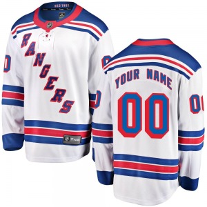 Custom New York Rangers Fanatics Branded Breakaway Custom Away Jersey (White)