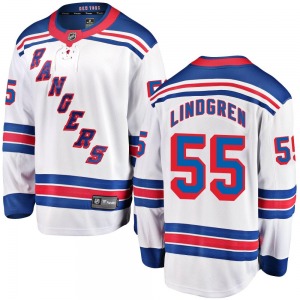 Ryan Lindgren New York Rangers Fanatics Branded Breakaway Away Jersey (White)