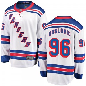 Jack Roslovic New York Rangers Fanatics Branded Breakaway Away Jersey (White)