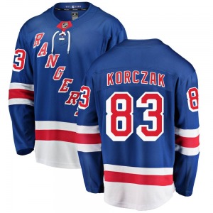 Ryder Korczak New York Rangers Fanatics Branded Breakaway Home Jersey (Blue)