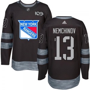 Sergei Nemchinov New York Rangers Authentic 1917-2017 100th Anniversary Jersey (Black)