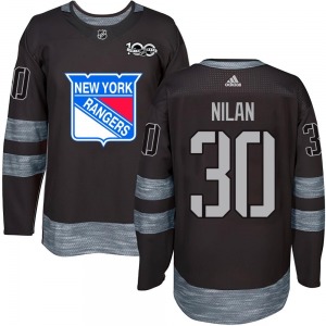 Chris Nilan New York Rangers Authentic 1917-2017 100th Anniversary Jersey (Black)