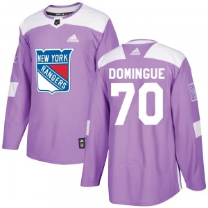 Louis Domingue New York Rangers Adidas Authentic Fights Cancer Practice Jersey (Purple)
