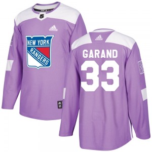 Dylan Garand New York Rangers Adidas Authentic Fights Cancer Practice Jersey (Purple)