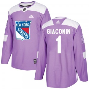 Eddie Giacomin New York Rangers Adidas Authentic Fights Cancer Practice Jersey (Purple)