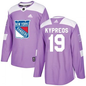Nick Kypreos New York Rangers Adidas Authentic Fights Cancer Practice Jersey (Purple)