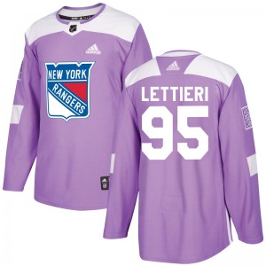 Vinni Lettieri New York Rangers Adidas Authentic Fights Cancer Practice Jersey (Purple)