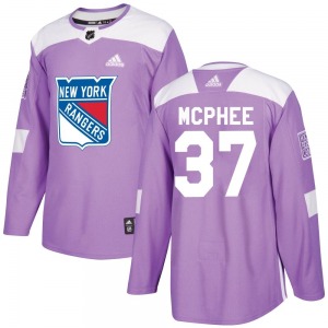 George Mcphee New York Rangers Adidas Authentic Fights Cancer Practice Jersey (Purple)
