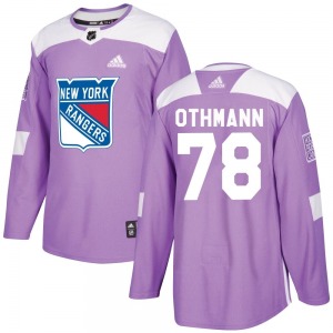 Brennan Othmann New York Rangers Adidas Authentic Fights Cancer Practice Jersey (Purple)