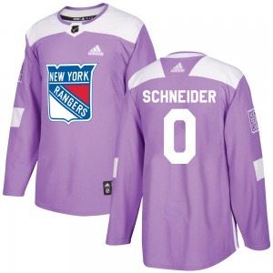 Braden Schneider New York Rangers Adidas Authentic Fights Cancer Practice Jersey (Purple)