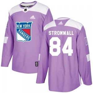 Malte Stromwall New York Rangers Adidas Authentic Fights Cancer Practice Jersey (Purple)