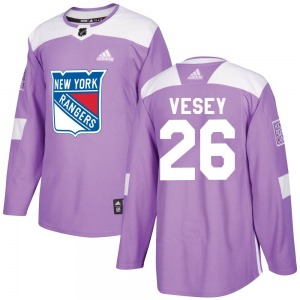 Jimmy Vesey New York Rangers Adidas Authentic Fights Cancer Practice Jersey (Purple)