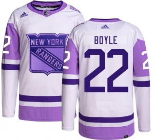 Dan Boyle New York Rangers Adidas Authentic Hockey Fights Cancer Jersey