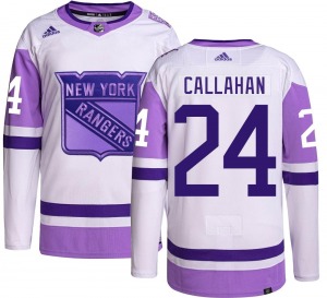 Ryan Callahan New York Rangers Adidas Authentic Hockey Fights Cancer Jersey