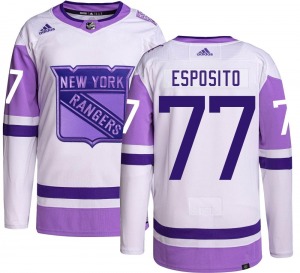 Phil Esposito New York Rangers Adidas Authentic Hockey Fights Cancer Jersey