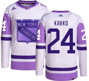 Kaapo Kakko New York Rangers Adidas Authentic Hockey Fights Cancer Jersey