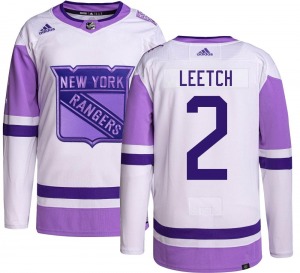 Brian Leetch New York Rangers Adidas Authentic Hockey Fights Cancer Jersey