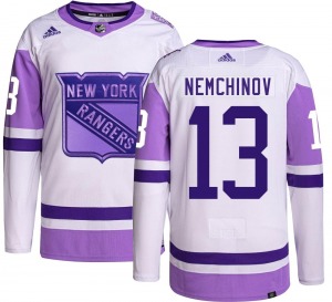 Sergei Nemchinov New York Rangers Adidas Authentic Hockey Fights Cancer Jersey