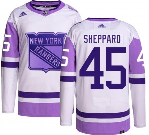 James Sheppard New York Rangers Adidas Authentic Hockey Fights Cancer Jersey