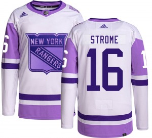 Ryan Strome New York Rangers Adidas Authentic Hockey Fights Cancer Jersey