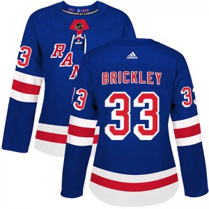 Connor Brickley New York Rangers Adidas Women's Authentic Home Jersey (Royal Blue)