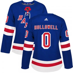 Mac Hollowell New York Rangers Adidas Women's Authentic Home Jersey (Royal Blue)