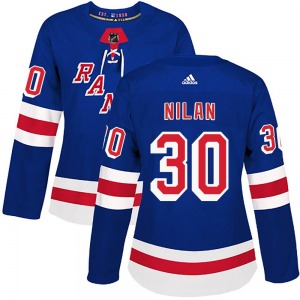 Chris Nilan New York Rangers Adidas Women's Authentic Home Jersey (Royal Blue)