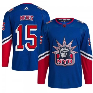 Boo Nieves New York Rangers Adidas Youth Authentic Reverse Retro 2.0 Jersey (Royal)