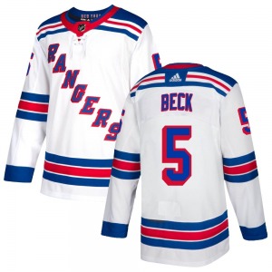 Barry Beck New York Rangers Adidas Youth Authentic Jersey (White)