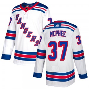George Mcphee New York Rangers Adidas Youth Authentic Jersey (White)