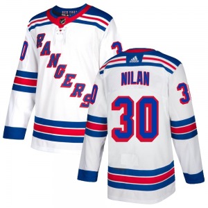Chris Nilan New York Rangers Adidas Youth Authentic Jersey (White)