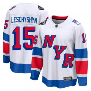 Jake Leschyshyn New York Rangers Fanatics Branded Breakaway 2024 Stadium Series Jersey (White)