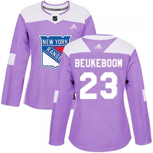 Jeff Beukeboom New York Rangers Adidas Women's Authentic Fights Cancer Practice Jersey (Purple)