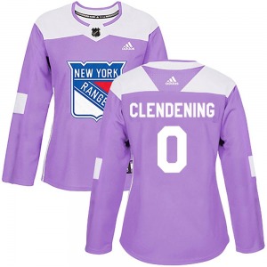 Adam Clendening New York Rangers Adidas Women's Authentic Fights Cancer Practice Jersey (Purple)